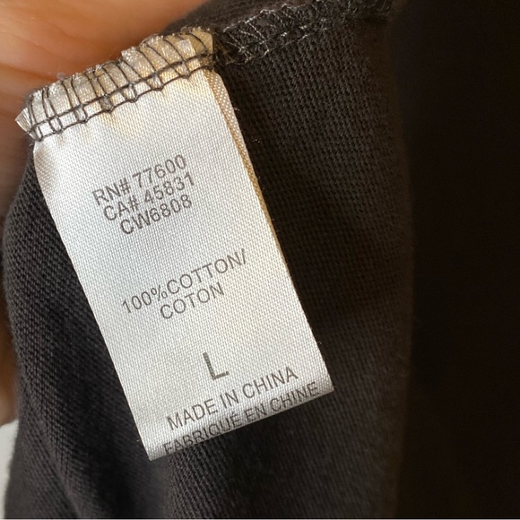 Chaser | Large Charcoal Vampire Mouth Graphic Short Sleeve Cotton Shirt - Picture 4 of 6